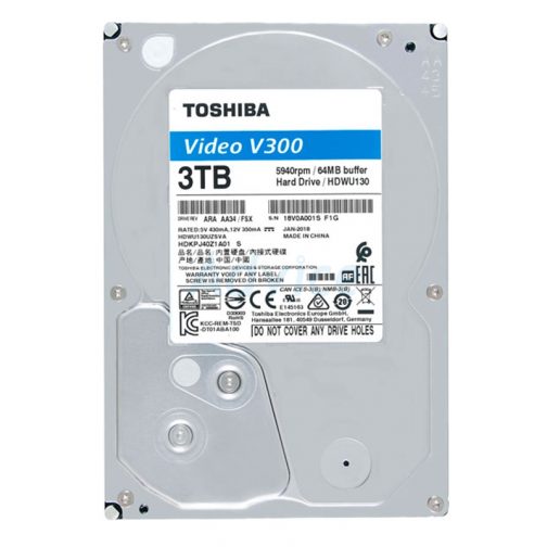 3 TB SATA-III Toshiba V300 Blue (64MB., 5940RPM) For CCTV