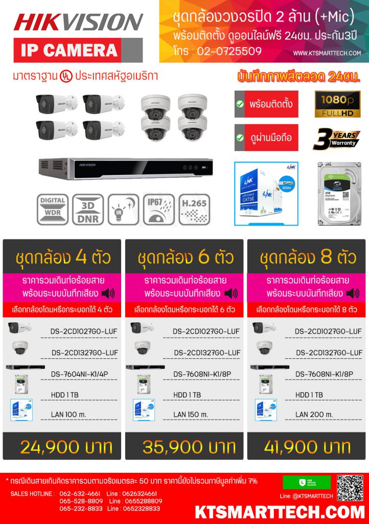 โปรโมชั่นกล้องวงจรปิด-IP-HIKVISION-MIC-Color